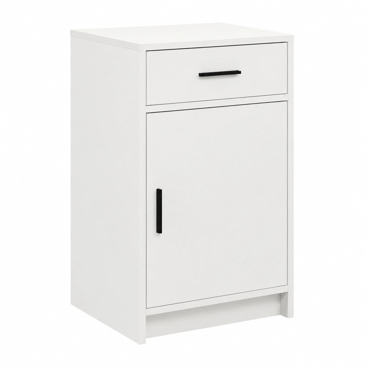 Credenza Moderna Bianca in Legno Multistrato 40x40.5x75 cm, Design Contemporaneo per Soggiorno