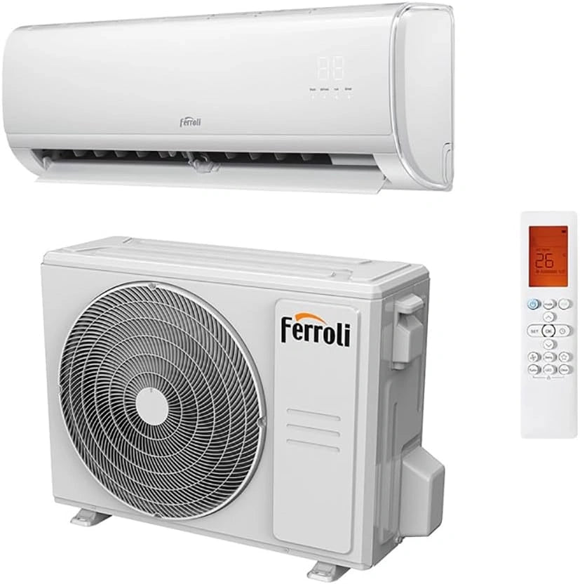 Ferroli, Climatizzatore split, 12000 btu, con Wi-Fi, con tecnologia inverter