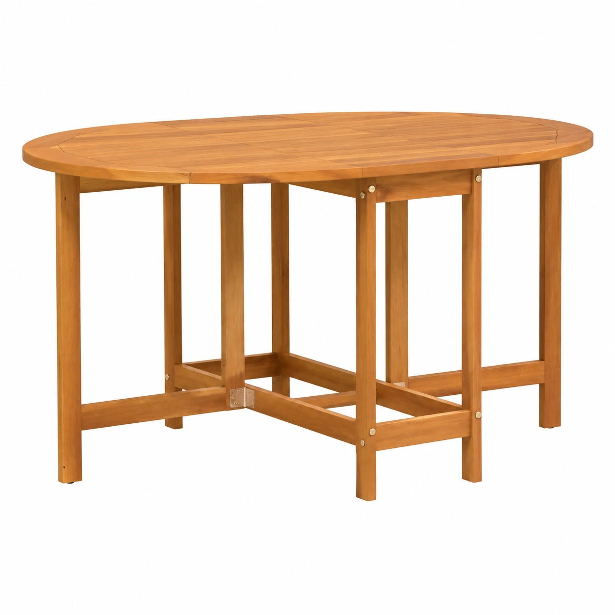 Tavolo Pieghevole in Legno per Giardino 110x60x72 cm, Mobili Rustici per Esterni