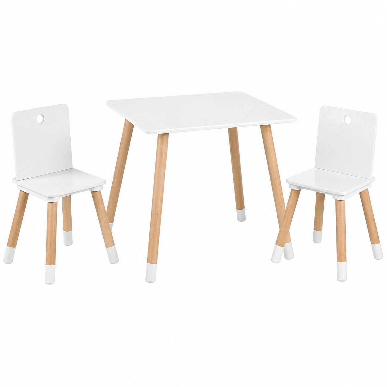Set Tavolo e Sedie Regolabile per Bambini, Interno/Esterno, Stile Scandinavo