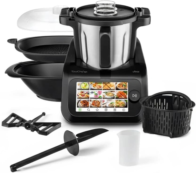 Ufesa, Robot da cucina, 3,5 L, con Wi-Fi, con display digitale, multifunzione, Argento