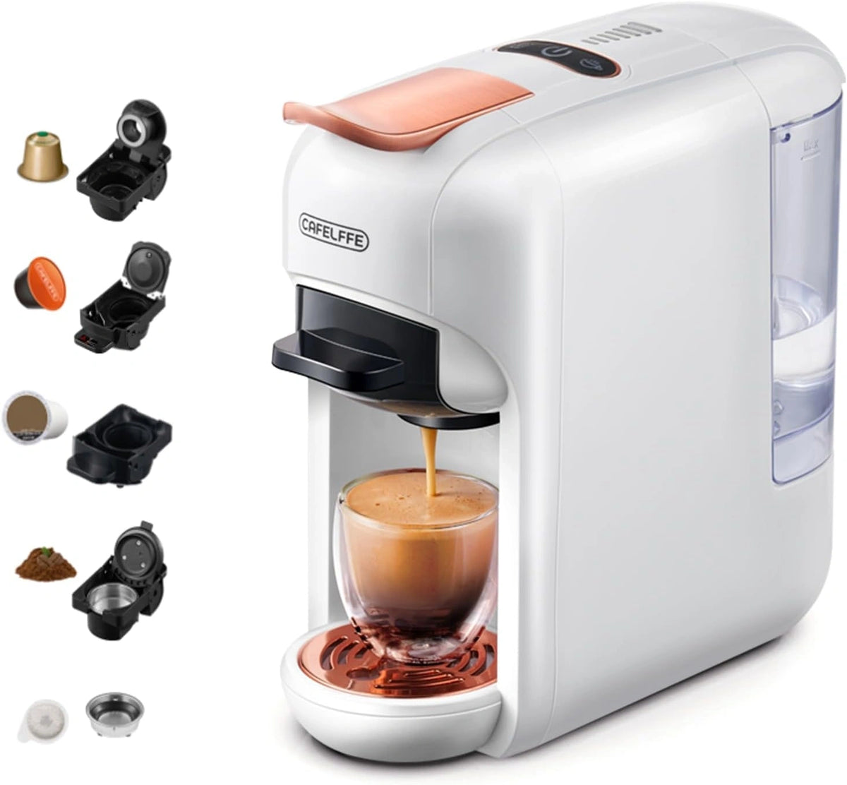 CAFELFFE MK-606, Macchina da caffè, 44 mm, 19 bar, multifunzione