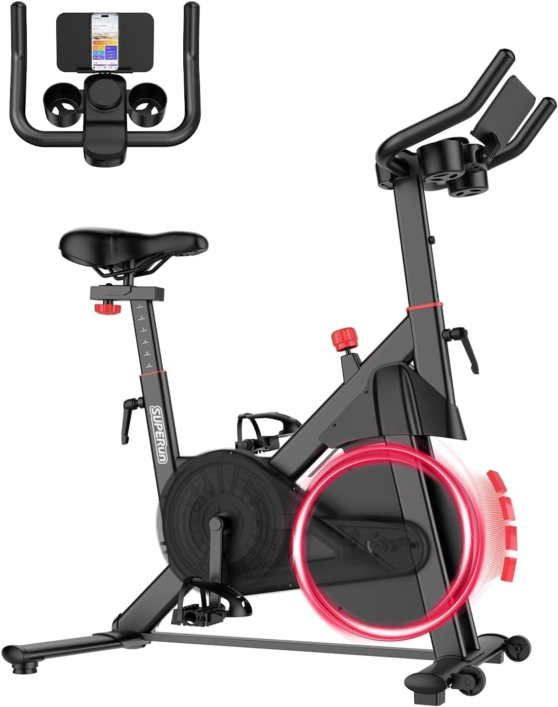 Superun, Cyclette, 136KG, silenzioso, con controllo intelligente