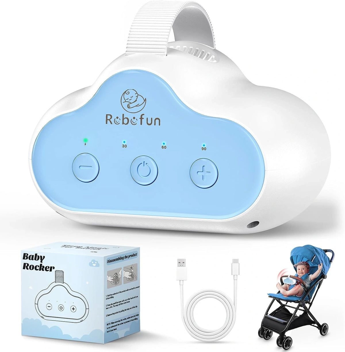 Robofun, Gioco per bambini, con timer, automatico, ricaricabile
