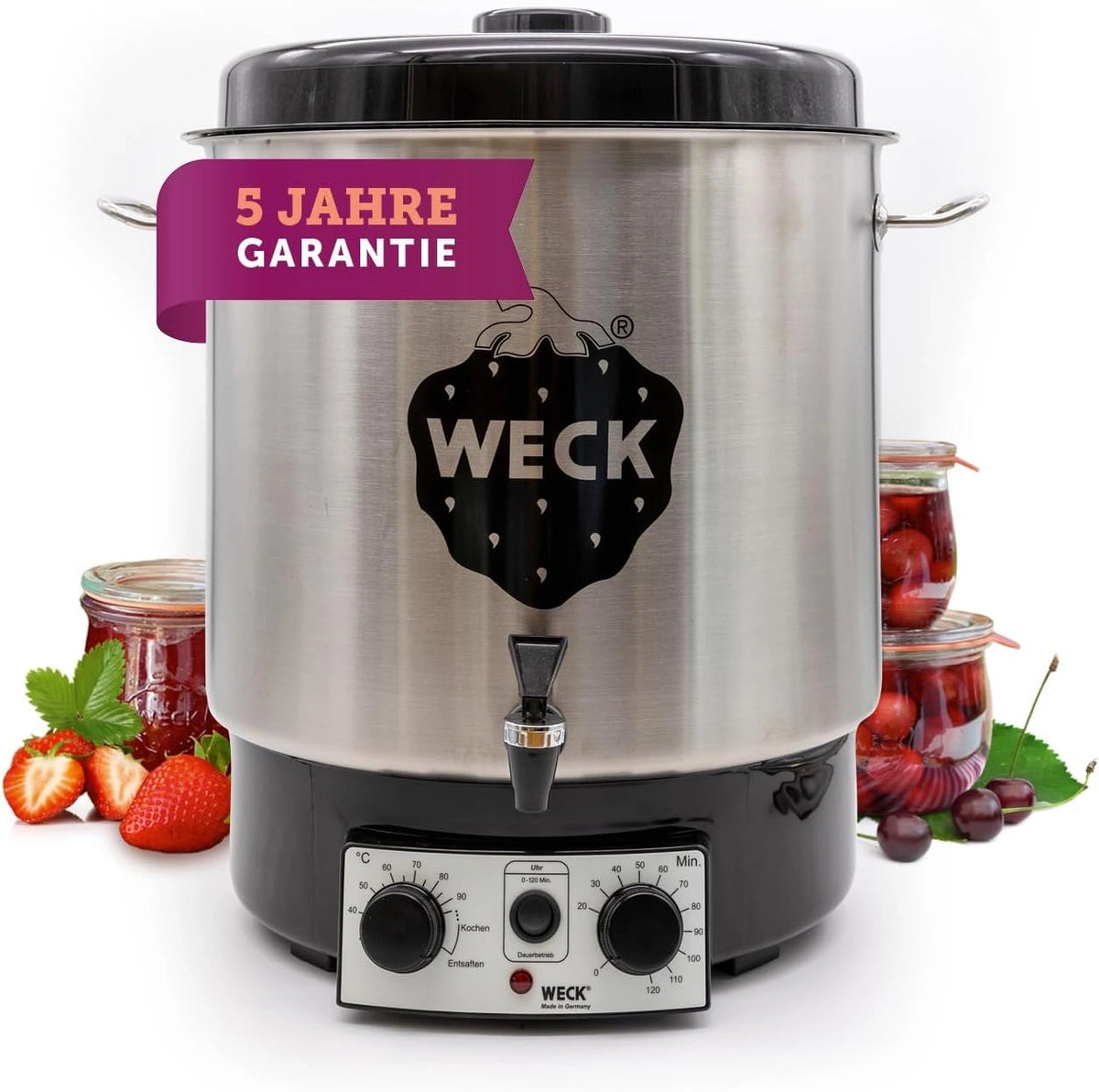WECK WAT25-A, Prodotto per casa e tempo libero, 30 l, con timer, automatico, Argento