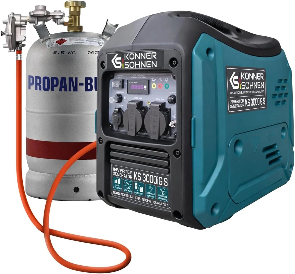 Könner&Söhnen 3000iG, Generatore di corrente, 3,3 kW, con tecnologia inverter