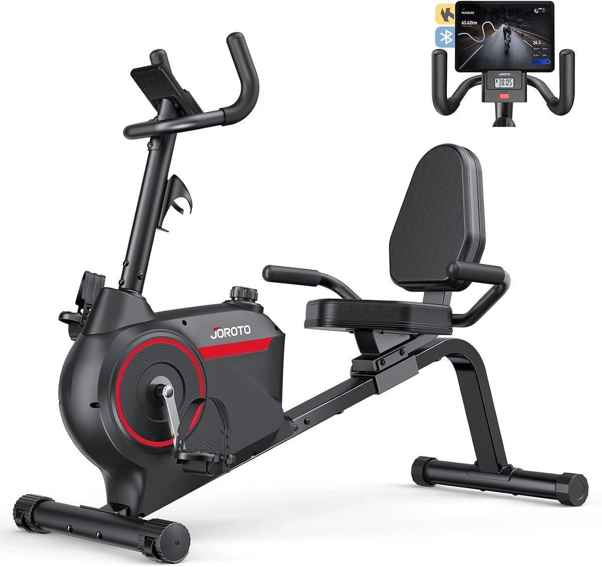 JOROTO JH30/JH30PRO, Cyclette, 136KG, con Bluetooth, con display digitale, regolabile