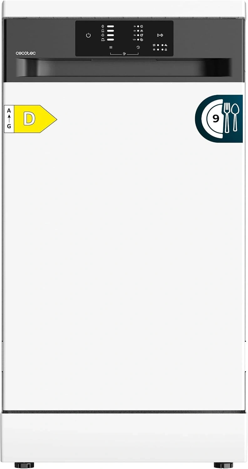 Cecotec, Lavastoviglie, 45 cm, con tecnologia inverter, Bianco