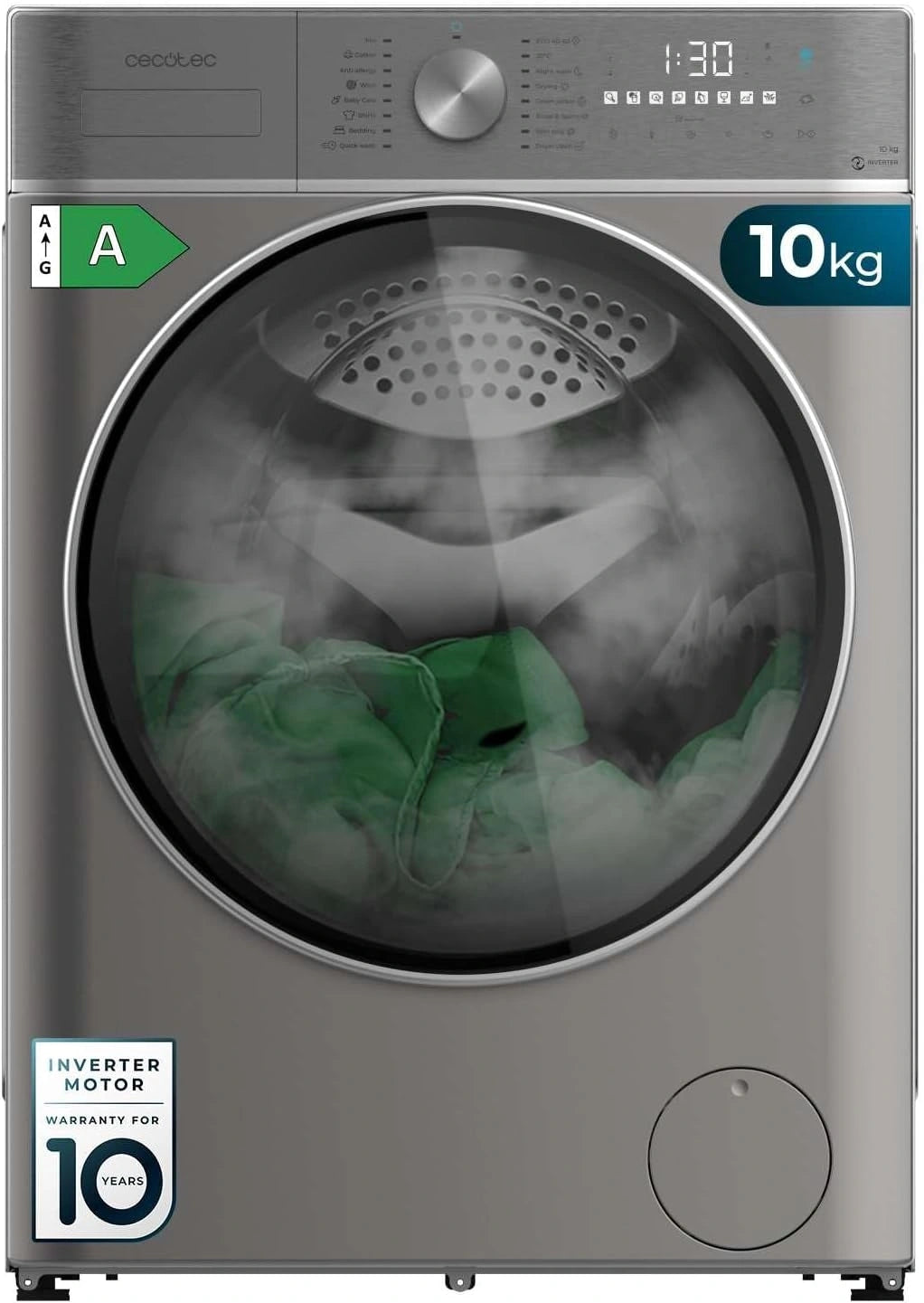 Cecotec, Lavatrice, 6 kg, con tecnologia inverter, con controllo intelligente
