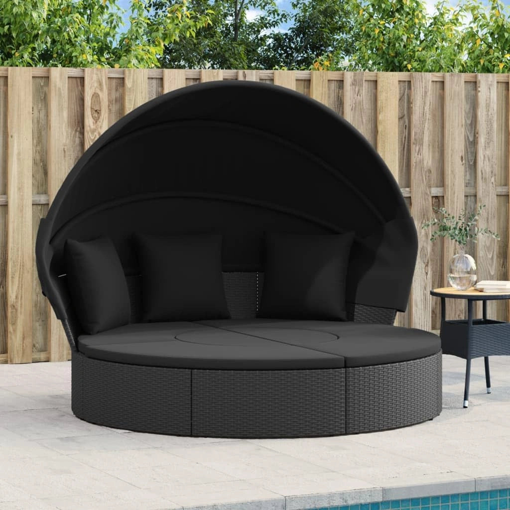 Lettino, Piscina, regolabile, Nero