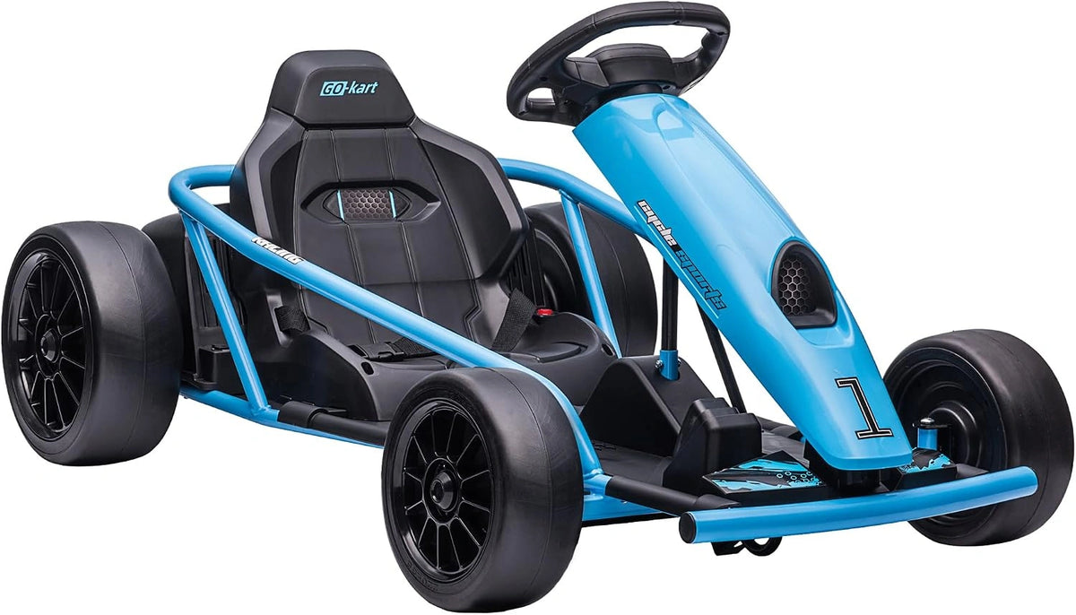 HOMCOM, Gioco per bambini, 24V, 13km/h, Nero/Blu