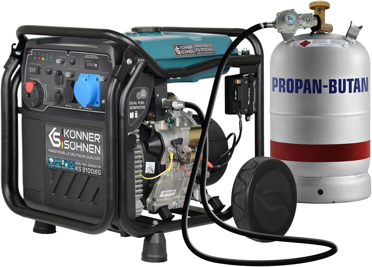KS, Generatore di corrente, 8000 W, 230 V, con tecnologia inverter