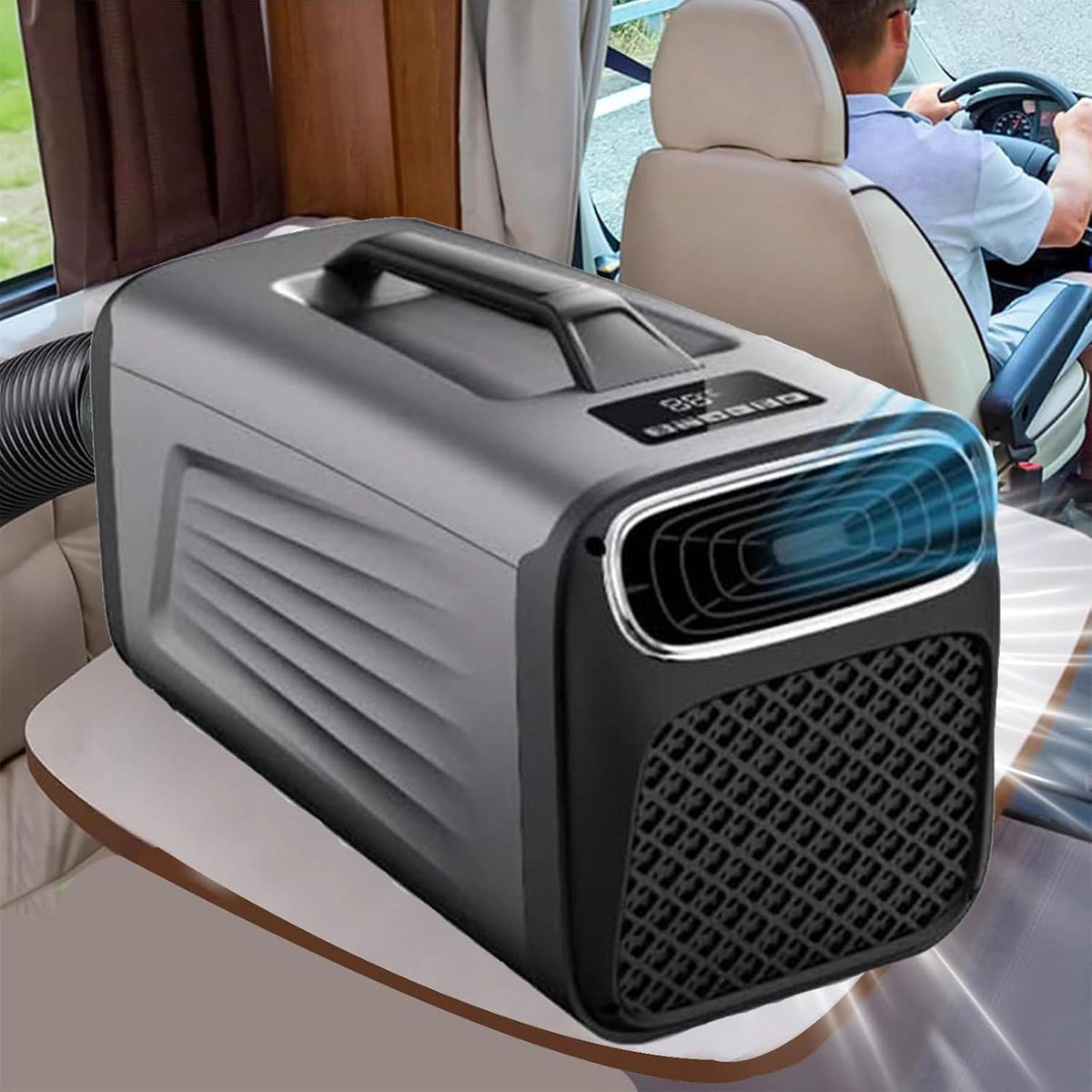 Climatizzatore portatile, 5200 BTU, 400 W, portatile, silenzioso, Grigio