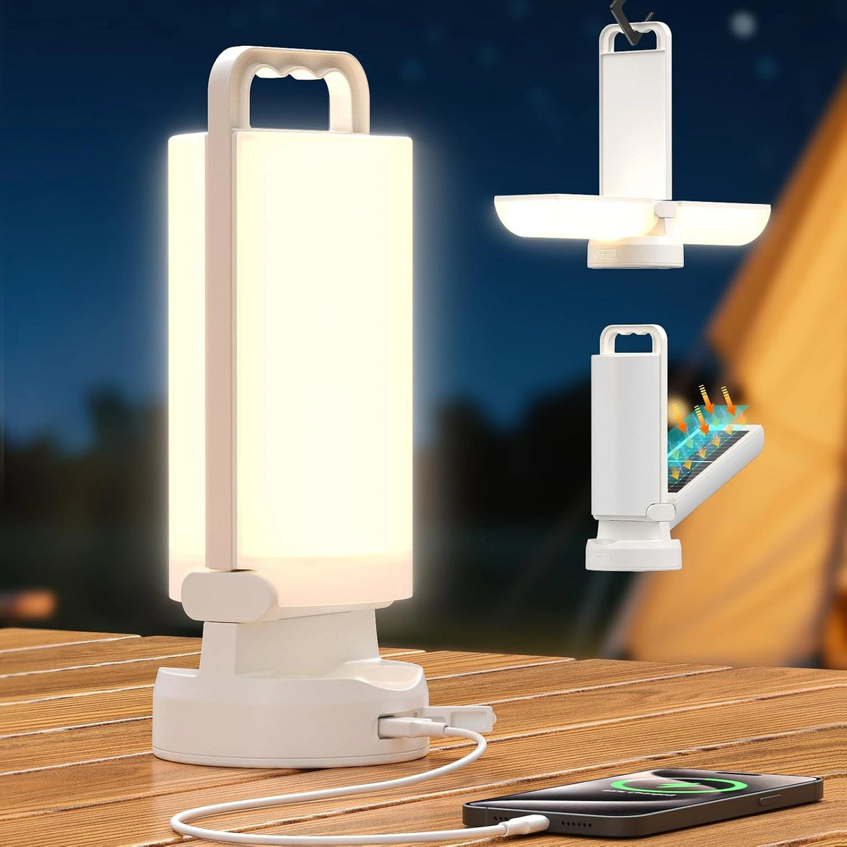 Eventek, Lampada LED, ricaricabile, pieghevole