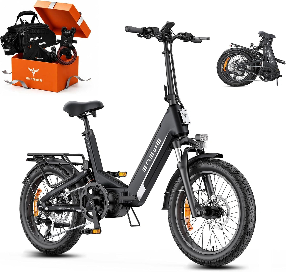 ENGWE, Bicicletta elettrica, 48V, 15Ah, 160km, con controllo intelligente