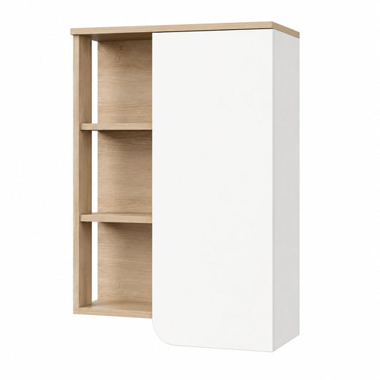 Armadio da bagno Livinity Marano, Sonoma/Bianco con anta e vani aperti, 50 x 75 cm
