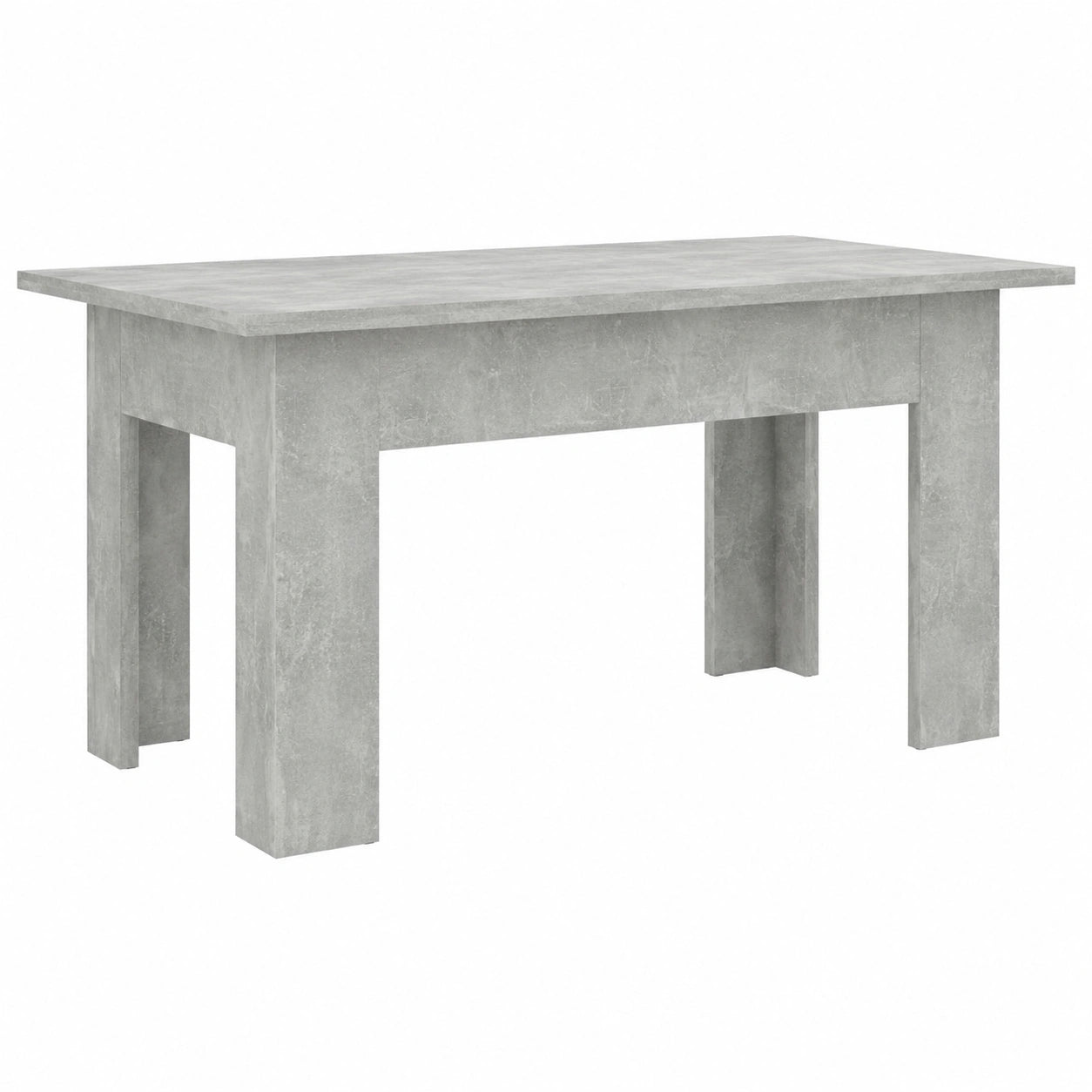 Tavolino da Caffè Moderno in Truciolato Grigio Cemento 100x60x42 cm