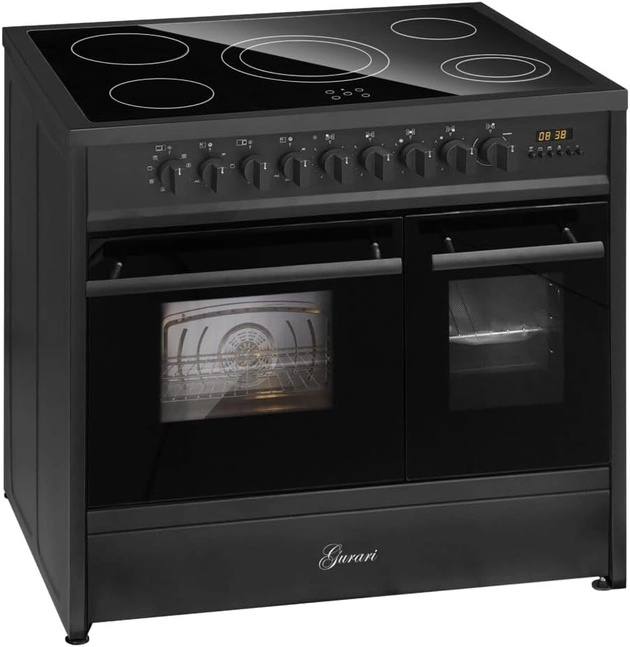 GURARI, Forno elettrico, 90 cm, Nero