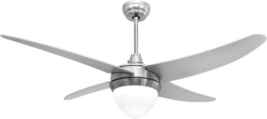 ZEPHIR ZFR4121S, Ventilatore da soffitto, 70 W, 122 cm, con telecomando, con timer, Argento