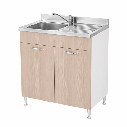 Mobiletto Sottolavello Cucina Olmo con 2 Ante 80x50x85 cm