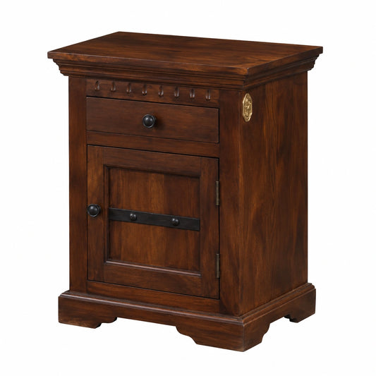Comodino in Legno Massello di Acacia Oxford