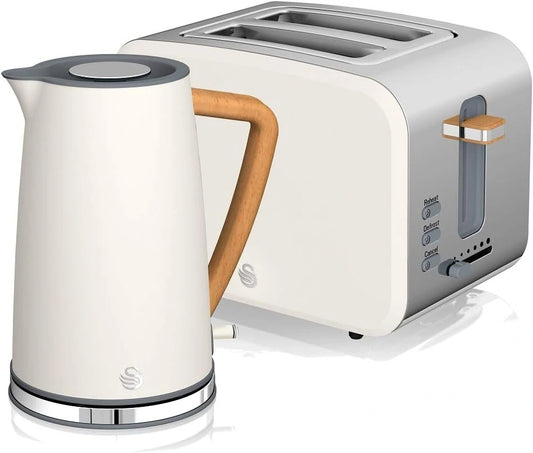 Swan, Bollitore elettrico, 2200W, 1.7L, senza fili, Bianco