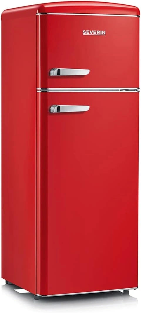 SEVERIN, Frigorifero, 206 L, regolabile, Rosso