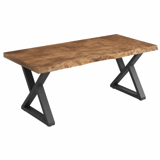 Scrivania Moderna in Legno di Pino, 140x70 cm, Tavolo da Studio e Ufficio con Ripiano Spesso