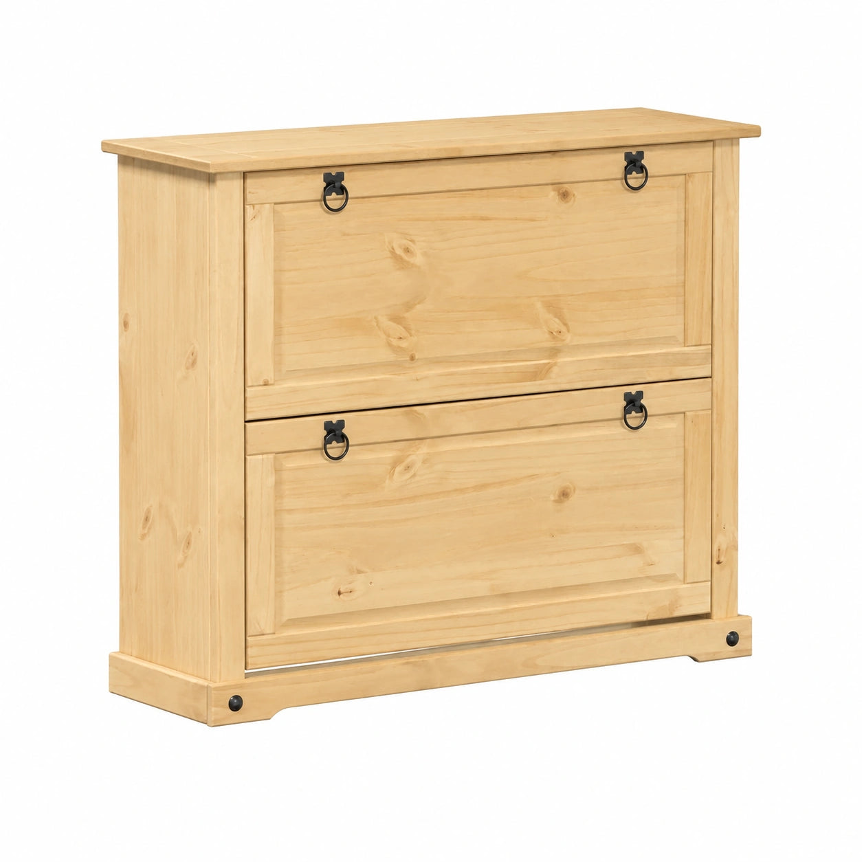 Scarpiera in Legno Massello di Pino con Ripiani 99x32x85 cm