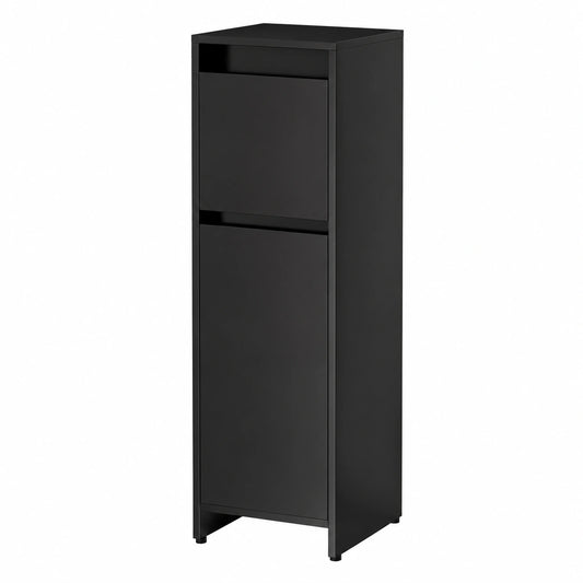 Mobile da Bagno Nero in Legno Multistrato 30x30x95 cm