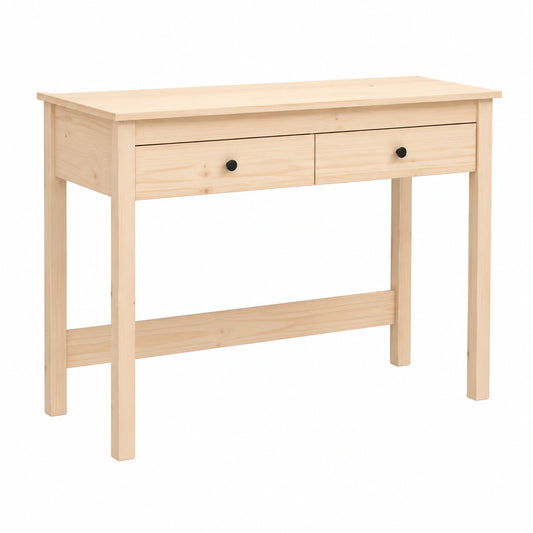 Scrivania Ufficio in Legno di Pino con Cassetti 100x50x78 cm
