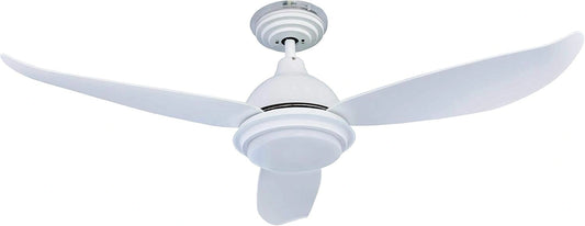 Pepeo, Ventilatore da soffitto, 122 cm, con telecomando, a LED, Bianco