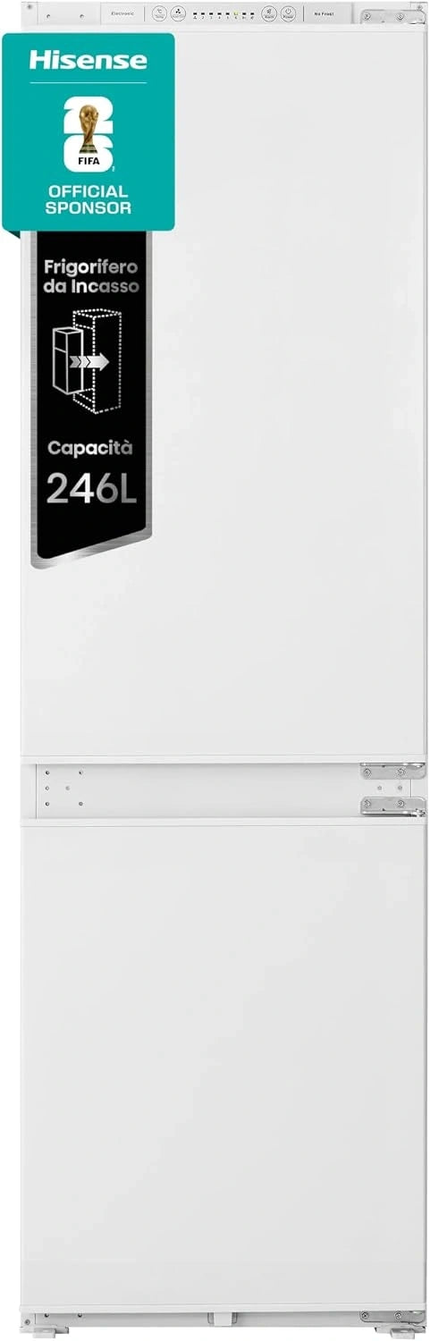 Hisense Rib312F4Awe, Frigorifero, 246 L, 177.2 cm, 57 Kg, con display digitale, a LED, Bianco