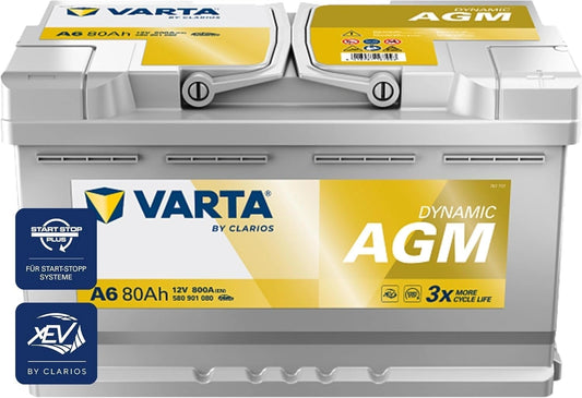 VARTA, Batteria ricaricabile, 12V, 80Ah