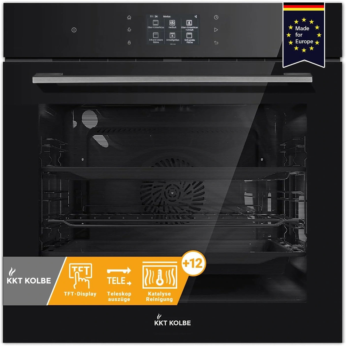 KKT KOLBE, Forno elettrico, 60 cm, Nero