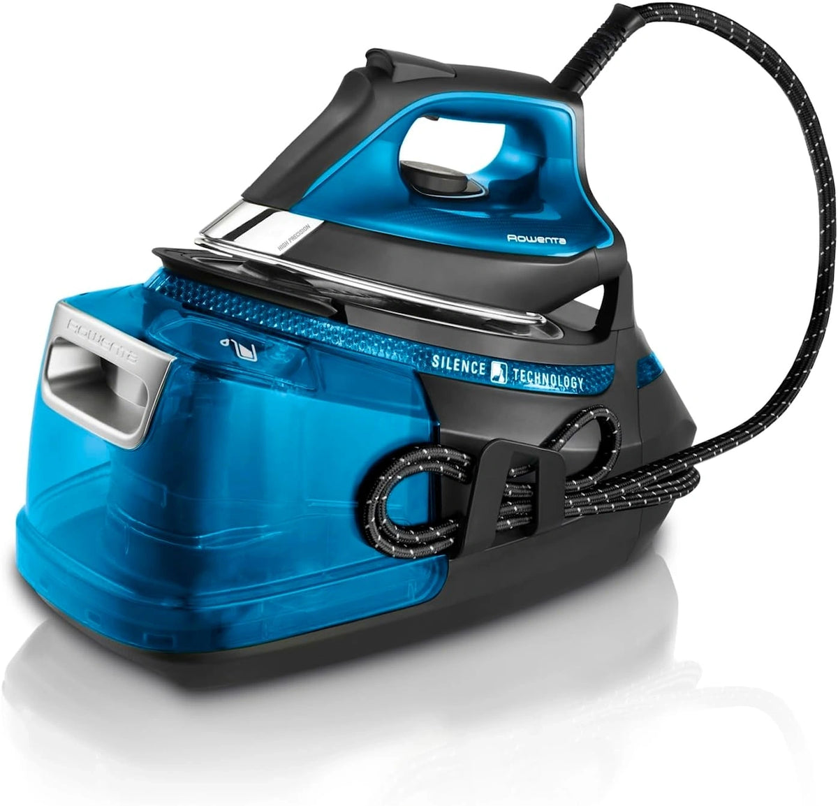 Rowenta, Prodotto per casa e tempo libero, 2800W, 1.3 L, 7.5 bar, silenzioso, Nero/Blu