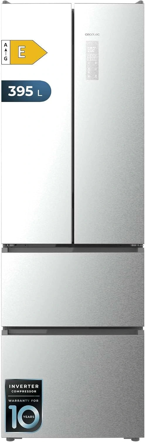 Cecotec, Frigorifero, 395L, 201cm, 59,5cm, Argento