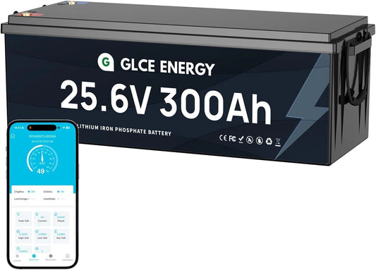 Batteria ricaricabile, 24 V, 300 Ah, 7680 Wh, con Bluetooth
