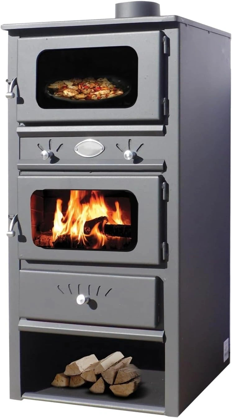 EIDER BIOMASA, Forno elettrico, 8 kw, 140m3, Nero