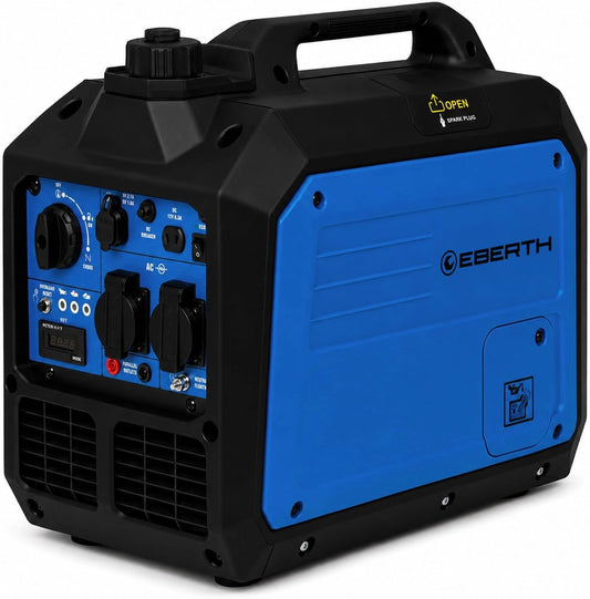 EBERTH, Generatore di corrente, 230 V, 12 V, con tecnologia inverter, silenzioso