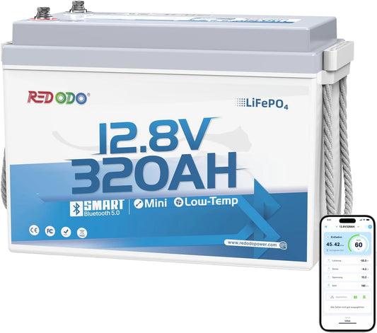 Redodo 12V 320Ah, Batteria ricaricabile, 12V, 320Ah