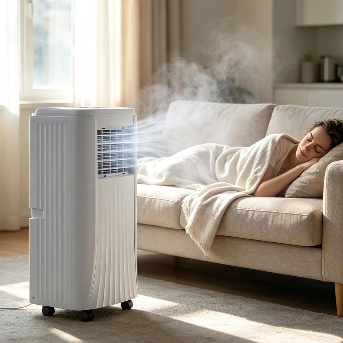 Climatizzatore portatile, 12000 BTU, 9000BTU, con telecomando, con timer, con display digitale