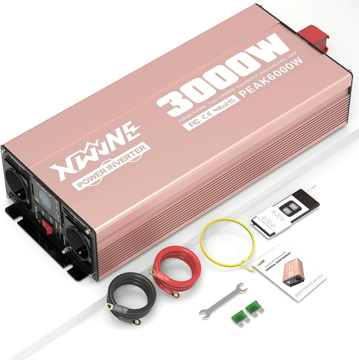 XWJNE, Prodotto per casa e tempo libero, 12V, 220V, 230V, con telecomando, con display digitale, con tecnologia inverter