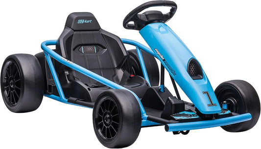 HOMCOM, Gioco per bambini, 24V, 13km/h, Nero/Blu