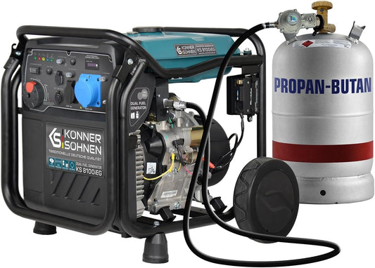 KS, Generatore di corrente, 8000 W, 230 V, con tecnologia inverter