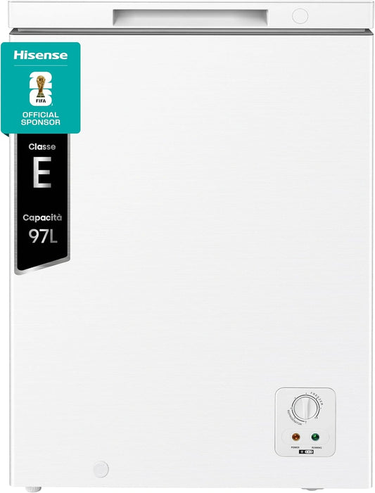 Hisense HCF100E, Congelatore, 97 litri, 40 dB, silenzioso, Bianco
