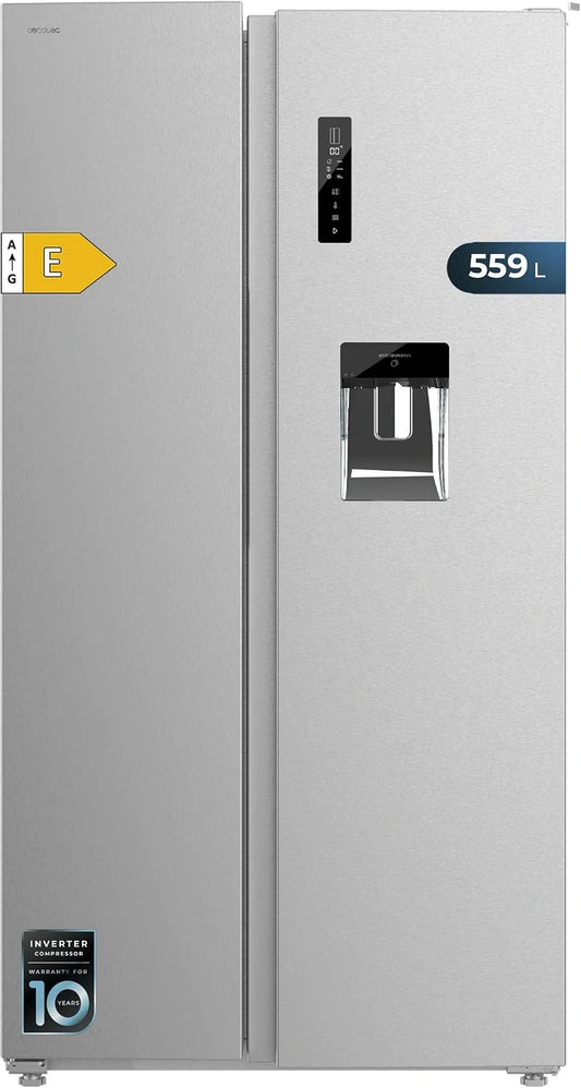 Cecotec, Frigorifero, 559 litri, 559 L, 177 cm, con tecnologia inverter, Argento