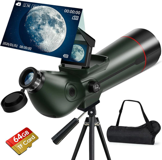 Telescopio, Fotocamera digitale, con display digitale, con controllo intelligente
