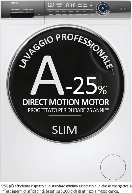 Haier, Lavatrice, 9 KG, con controllo intelligente, Bianco