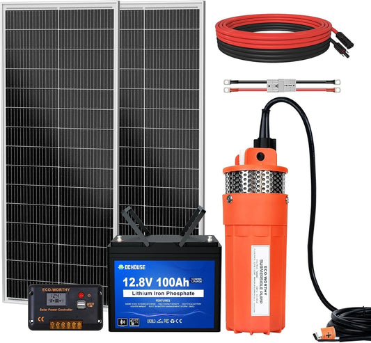 DCHOUSE, Batteria ricaricabile, 100Ah, 12V, 100W, con Bluetooth